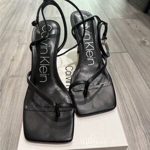 Calvin Klein Black Strappy Sandals